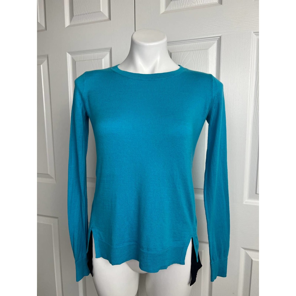 kenneth Cole Women's Sweater Cotton Blend Blue Size XS